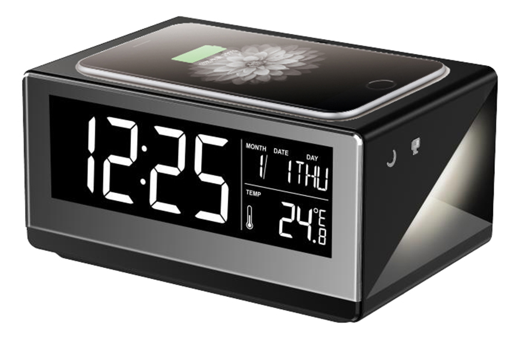 Boytone BT-12B Fast Wireless Charging Digital Alarm Clock with Temperature & Calendar Display, Bed Light Boytone BT-12B Fast Wireless Charging Digital Alarm Clock with Temperature & Calendar Display, Bed Light