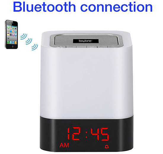 Boytone BT-83CR Portable FM Radio Alarm Clock Wireless Bluetooth 4.1 Speaker, 3-Way Boytone BT-83CR Portable FM Radio Alarm Clock Wireless Bluetooth 4.1 Speaker, 3-Way