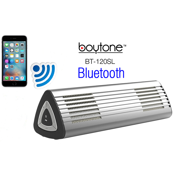 Boytone BT-120SL Ultra-Portable Wireless Bluetooth Speaker - Arctic Silver Boytone BT-120SL Ultra-Portable Wireless Bluetooth Speaker - Arctic Silver