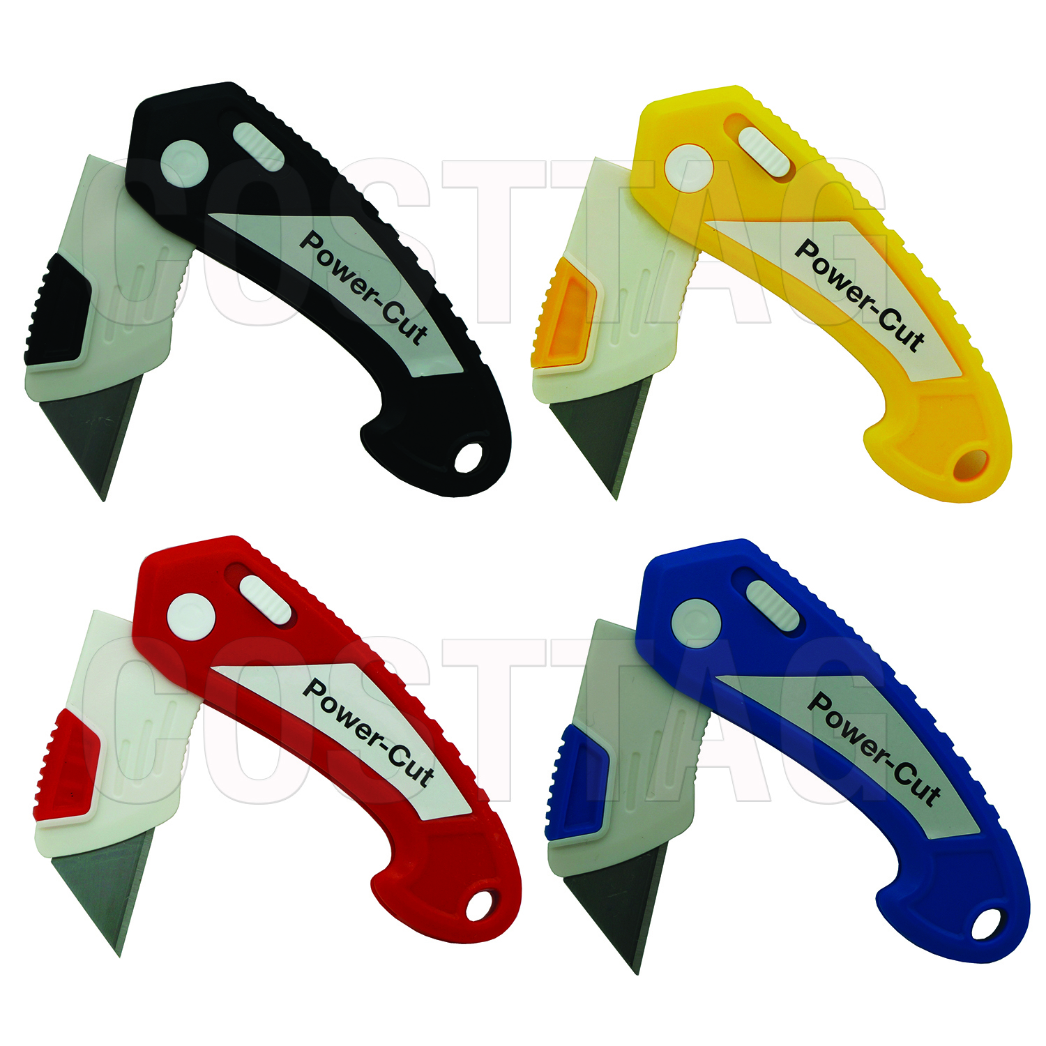 Lightweight Heavy Duty Pocket Knife Retractable Blade ABS Folding Safety  Utility Box Cutter with Lock Release - 4 Pack