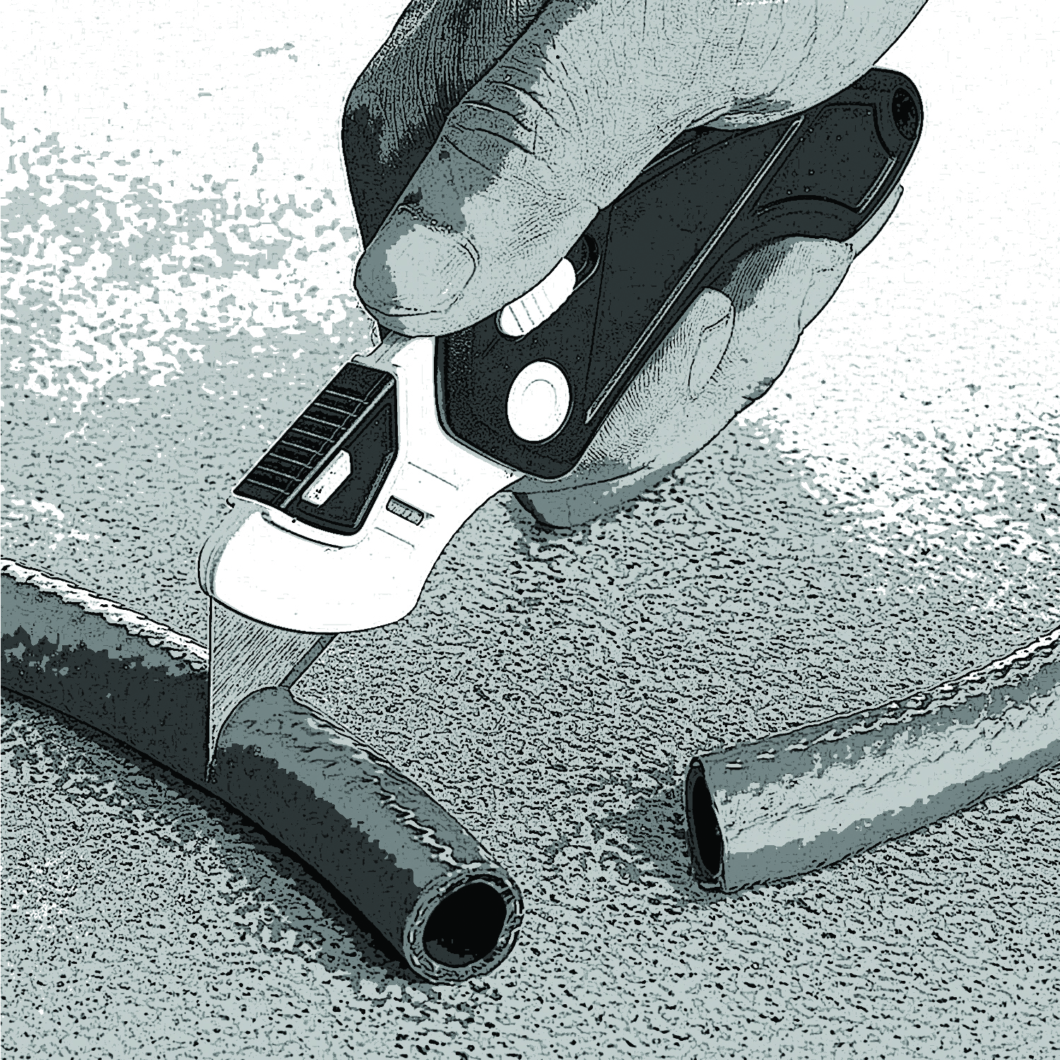 Lightweight Heavy Duty Pocket Knife Retractable Blade ABS Folding Safety Utility Box Cutter with Lock Release - 4 Pack