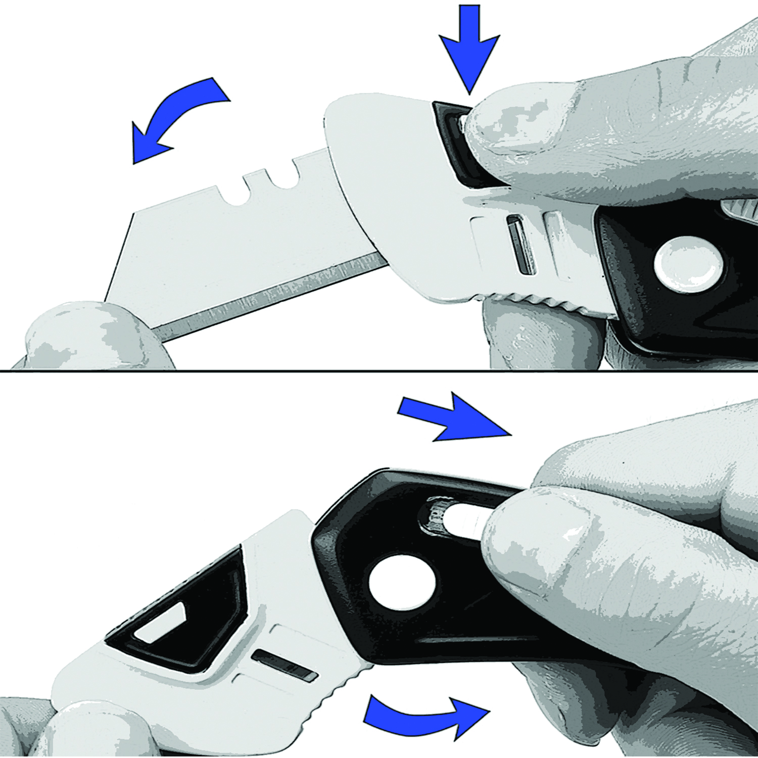 Lightweight Heavy Duty Pocket Knife Retractable Blade ABS Folding Safety Utility Box Cutter with Lock Release - 4 Pack