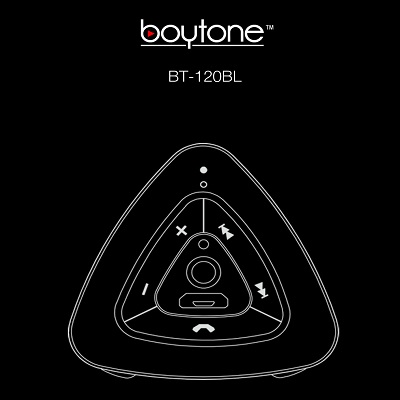 Boytone BT-120BK Ultra-Portable Wireless Bluetooth Speaker - Stealth Black