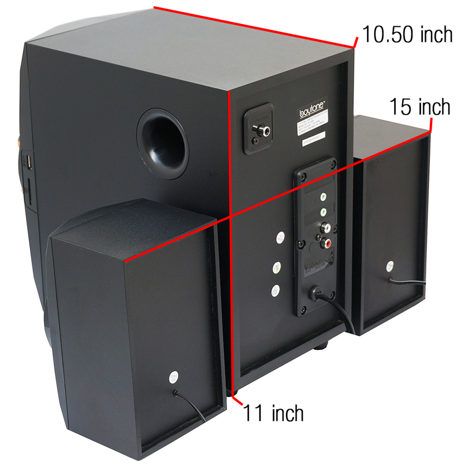 Boytone BT-424FN, 2.1 Bluetooth Powerful Home Theater Speaker Systems, with FM Radio