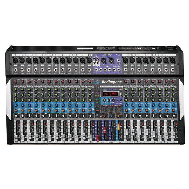 Berlingtone BT-20MX- 20 Channel Professional Bluetooth Studio Audio Mixer - DJ Sound Controller, USB MP3 Player