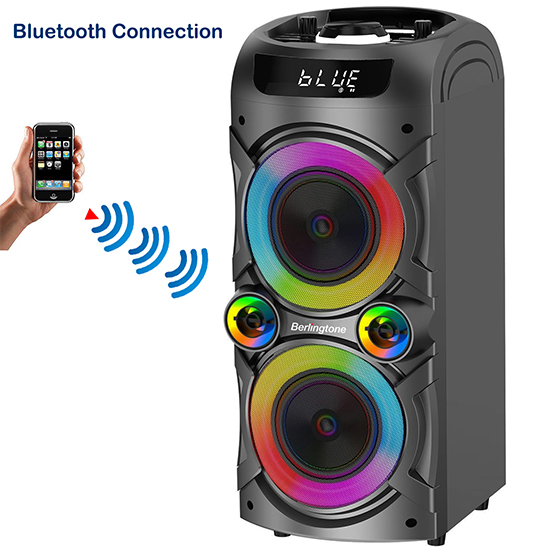 Berlingtone BR-37K, Bluetooth Speaker with Karaoke function with 2 VHF Wireless Microphones Berlingtone BR-37K, Bluetooth Speaker with Karaoke function with 2 VHF Wireless Microphones