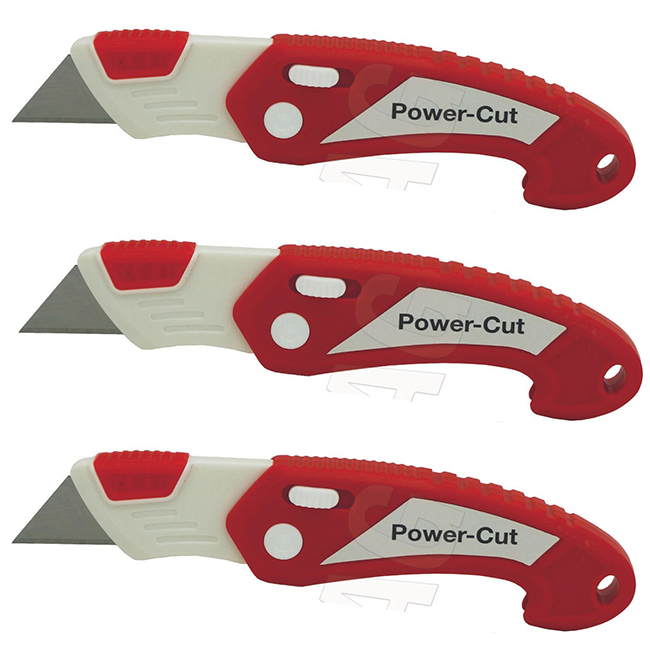 Lightweight Heavy Duty Pocket Knife Retractable Blade ABS Folding Safety  Utility Box Cutter with Lock Release - 4 Pack