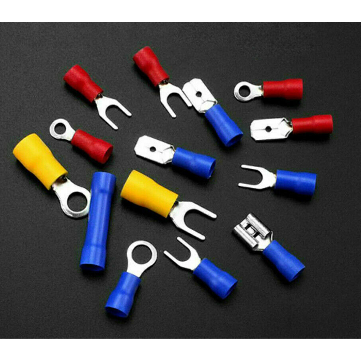 520 PCS Heat Shrink Wire Connectors, Multipurpose Waterproof Electrical Wire Terminals kit, Insulated Crimp Connectors Ring Fork Spade Butt Splices for Automotive Marine Boat Truck