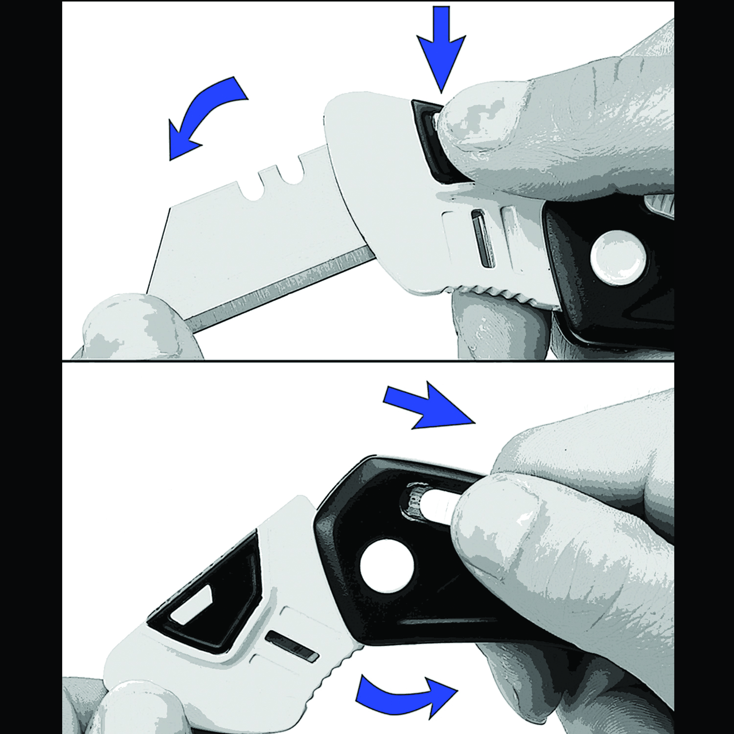 Lightweight Heavy Duty Pocket Knife Retractable Blade ABS Folding Safety  Utility Box Cutter with Lock Release - 4 Pack