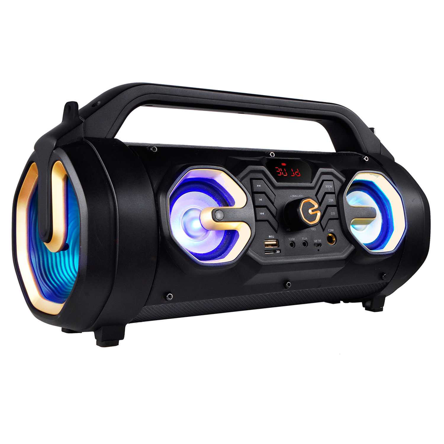 Boytone BT-16S Portable Bluetooth Boombox Speaker, Indoor/Outdoor 2.1 Hi-Fi Cylinder Loud Sound Built-in 5