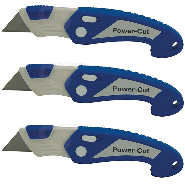 Lightweight Heavy Duty Pocket Knife Retractable Blade ABS Folding Safety  Utility Box Cutter with Lock Release - 4 Pack